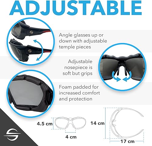 Miniatura 5 de Platinum Sun Gafas de sol deportivas polarizadas flotantes convertibles para hombres y mujeres  Gafas de sol acolchadas con correa y UV400