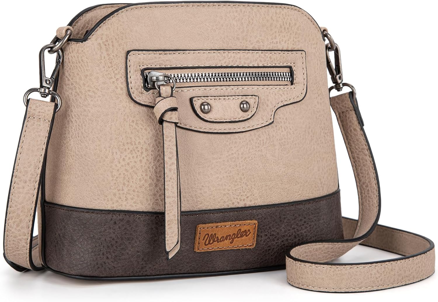 Wrangler Cow Print Crossbody Bag for Women Western Cross Body Purse with Signature Strap - Image 3