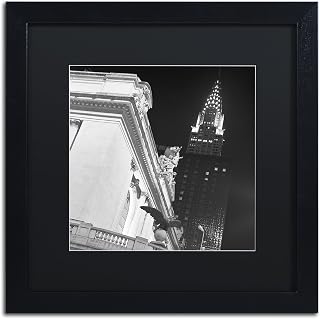 Trademark Fine Art New York 003 by Moises Levy in Black Matte and Black Framed Artwork, 16 by 16"