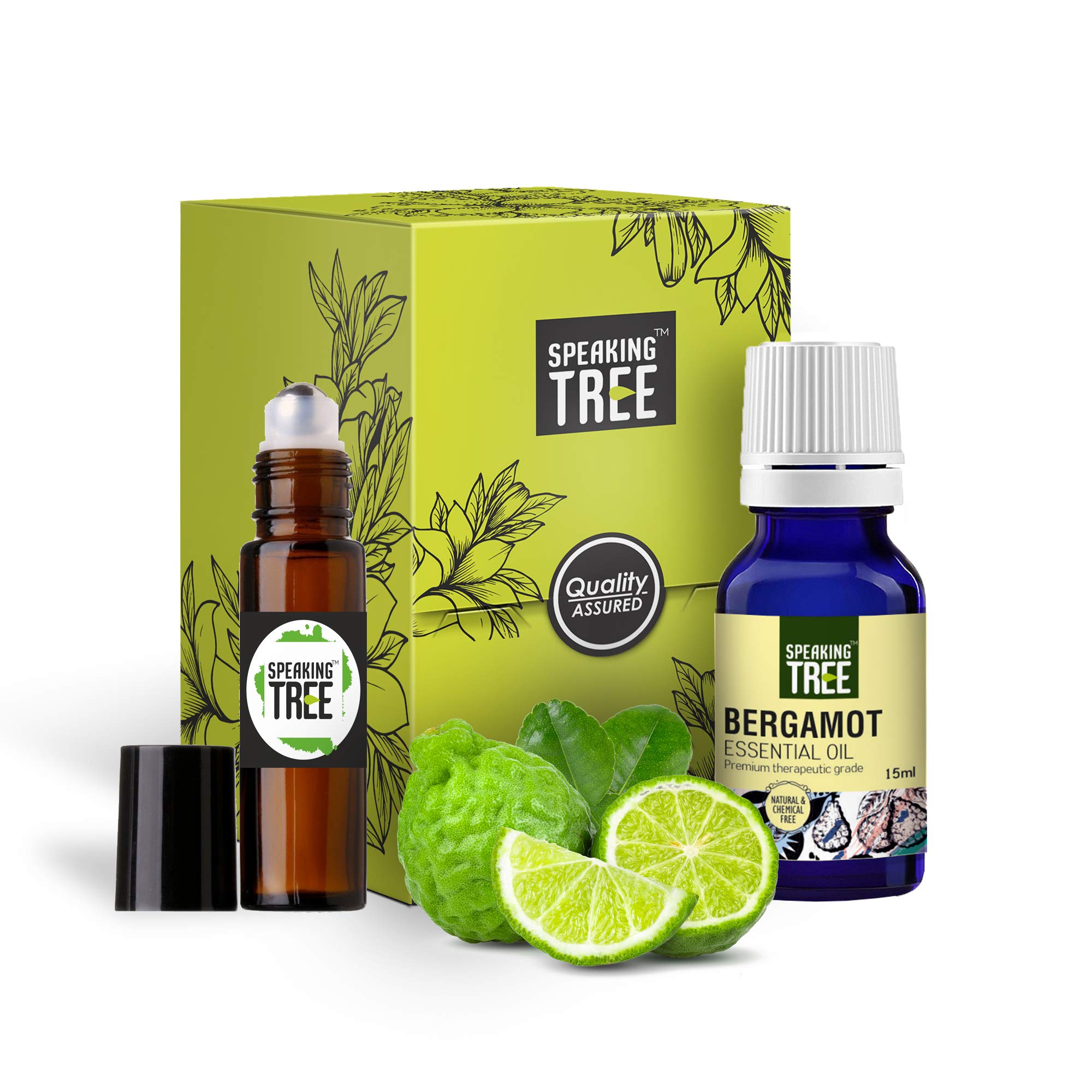 Speaking TreeBergamot Essential Oil - 15ml | 100% Pure & Natural | For Aromatherapy, Skin Care & Hair Care