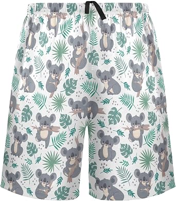 visesunny Mens Pajama Shorts Soft Sleep Shorts with Pockets Comfy Lounge Pajama Bottoms