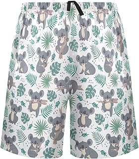 Men's Pajama Shorts Soft Sleep Shorts with Pockets Comfy Lounge Pajama Bottoms