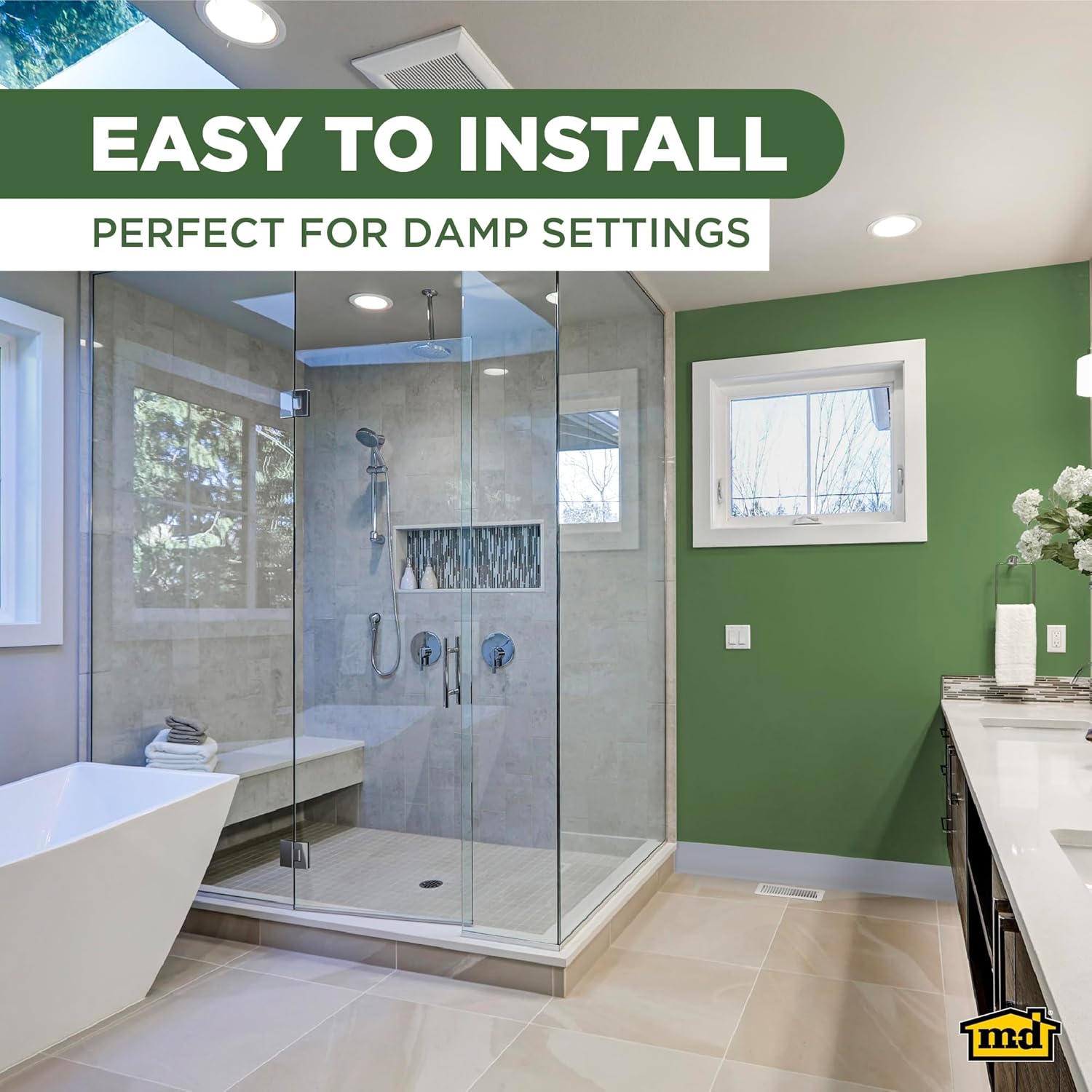 M-D Building Products 4-Inch x 60-Feet Dry Back Vinyl Wall Base, Flexible Dry Back Vinyl Trim with Toe - Easy Install Molding Trim for Floors and Baseboards, Silver Gray (73898)