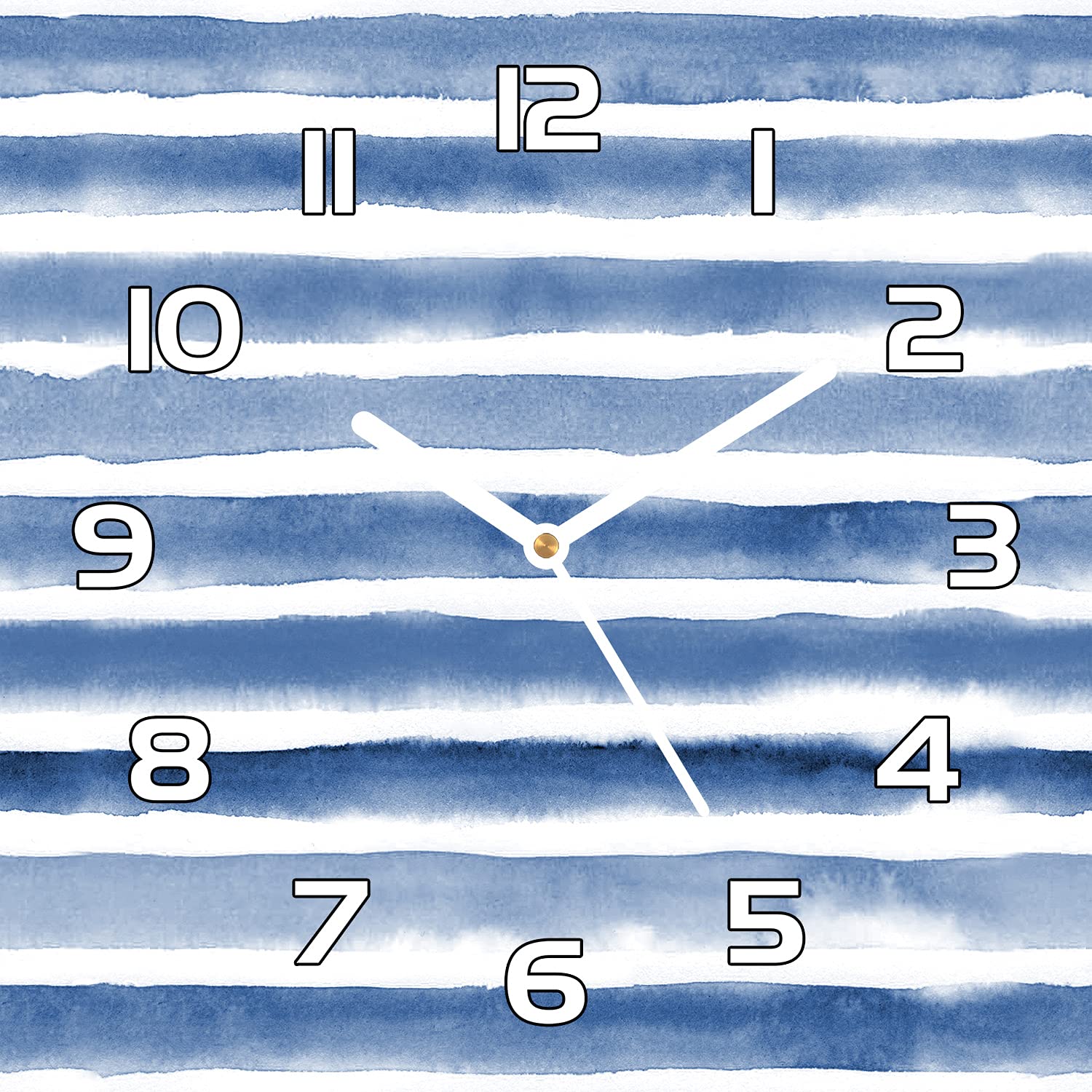 Horloge en verre cuisine salon au style scandinave avec aiguilles noires