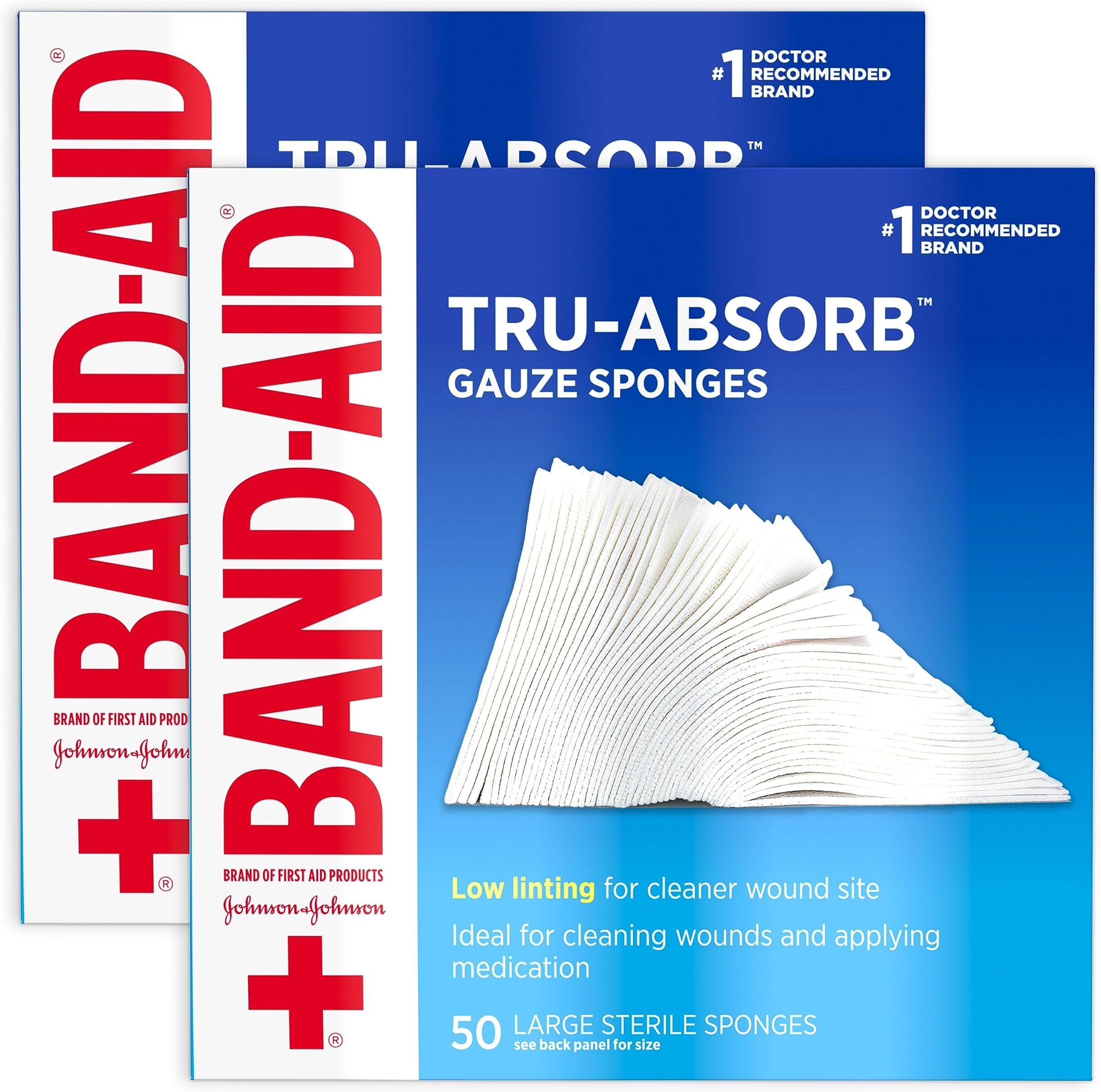 Johnson & Johnson BandAid First Aid Gauze Pads, 4 Inch x 4