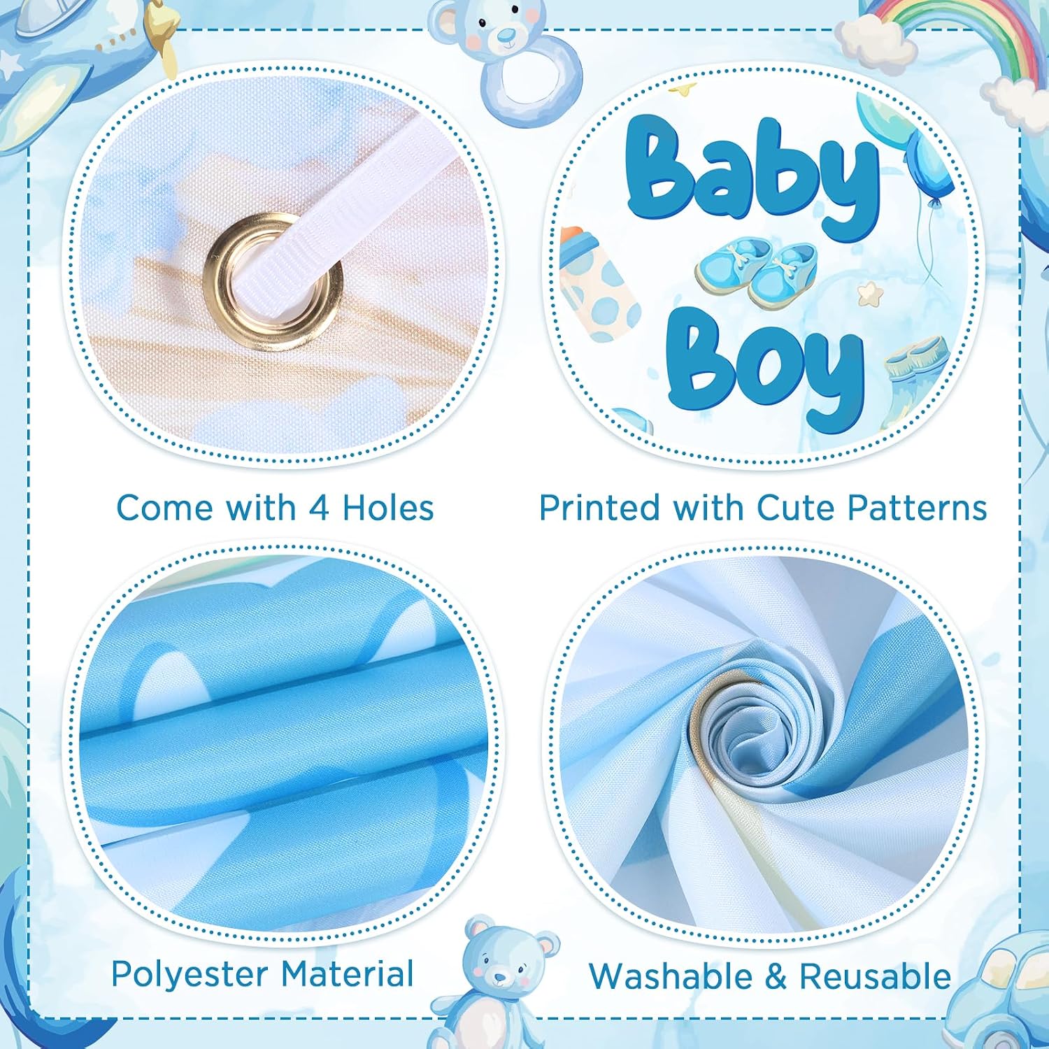 Welcome Home Baby Boy Banner Decorations Welcome Baby Boy Door Cover Banner Boho Rainbow Baby Shower Decorations for Gender Reveal Party Supplies