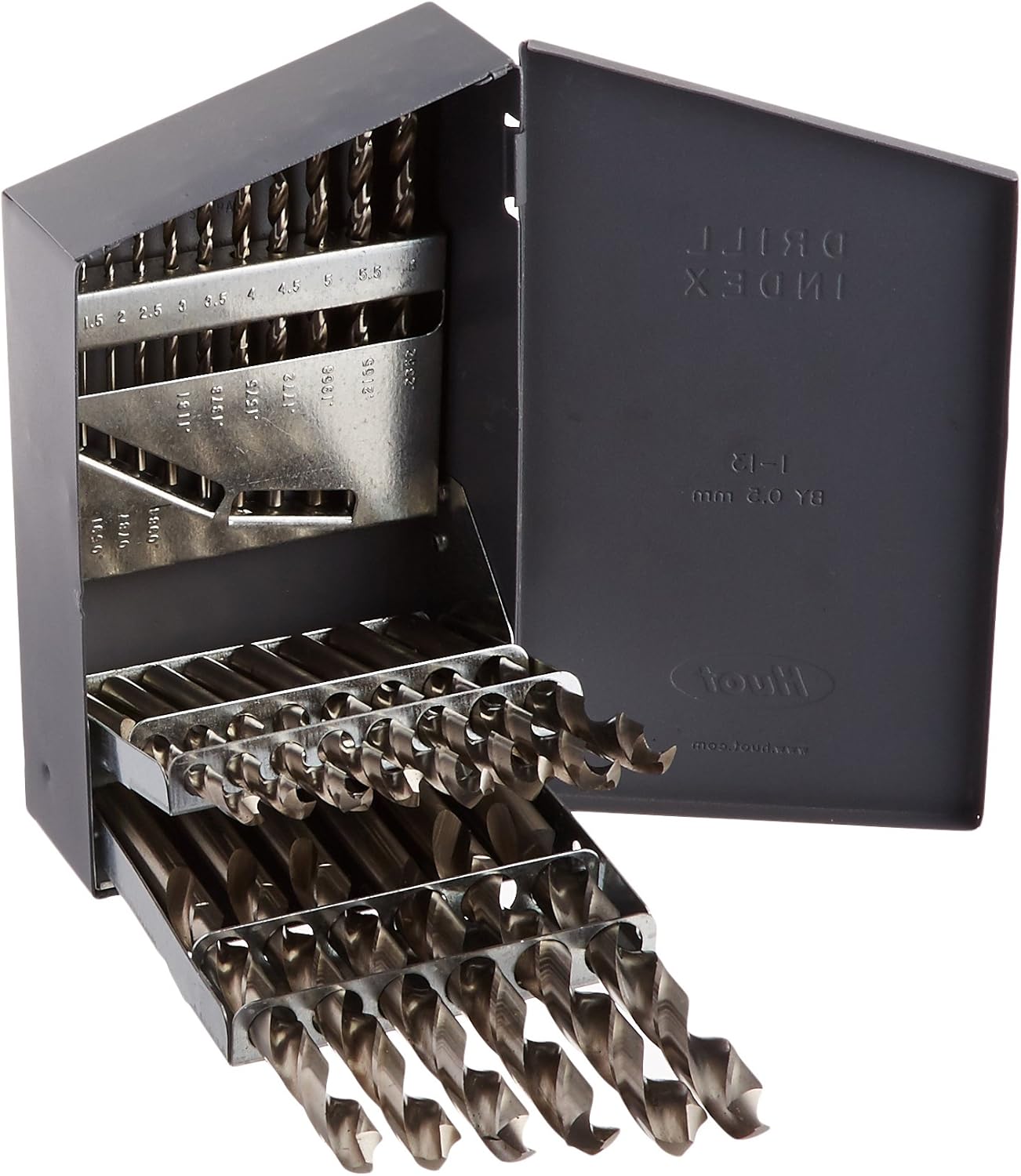Gyros 45-32125 Premium Industrial Grade HSS Black Oxide 25-Pieces Metric Drill Bit Set