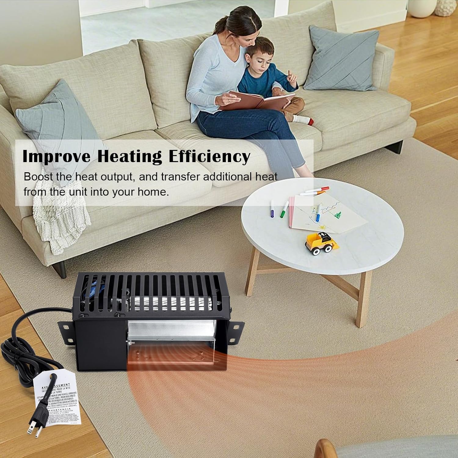 Hiorucet CB36 Wood Stove Blower with Thermostat for US Stove US2000E, BEC95E, Country Hearth 2000, Ashley AW1120E, Vogelzang VG820E Heartwood and King 2007B, US Stove CB36 Circulatory Blower Kits.