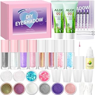 Jcoos Liquid Eyeshadow Making Kit, Diy Liquid Glitter Shadow, Make Your Own Eyeshadow Kit, Highlighter, Blush, Face Glitter, Chameleon Mica Powder, Tubes, Women Gifts Unique, Tween Girls Trendy Stuff