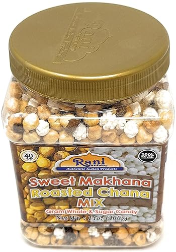 Miniatura 6 de Rani Chana asada (garbanzos) Sabor mezcla dulce 14oz (400g) Tarro PET  Todo natural  Vegano  Sin conservantes  Apto para gluten  Origen indio  Listo