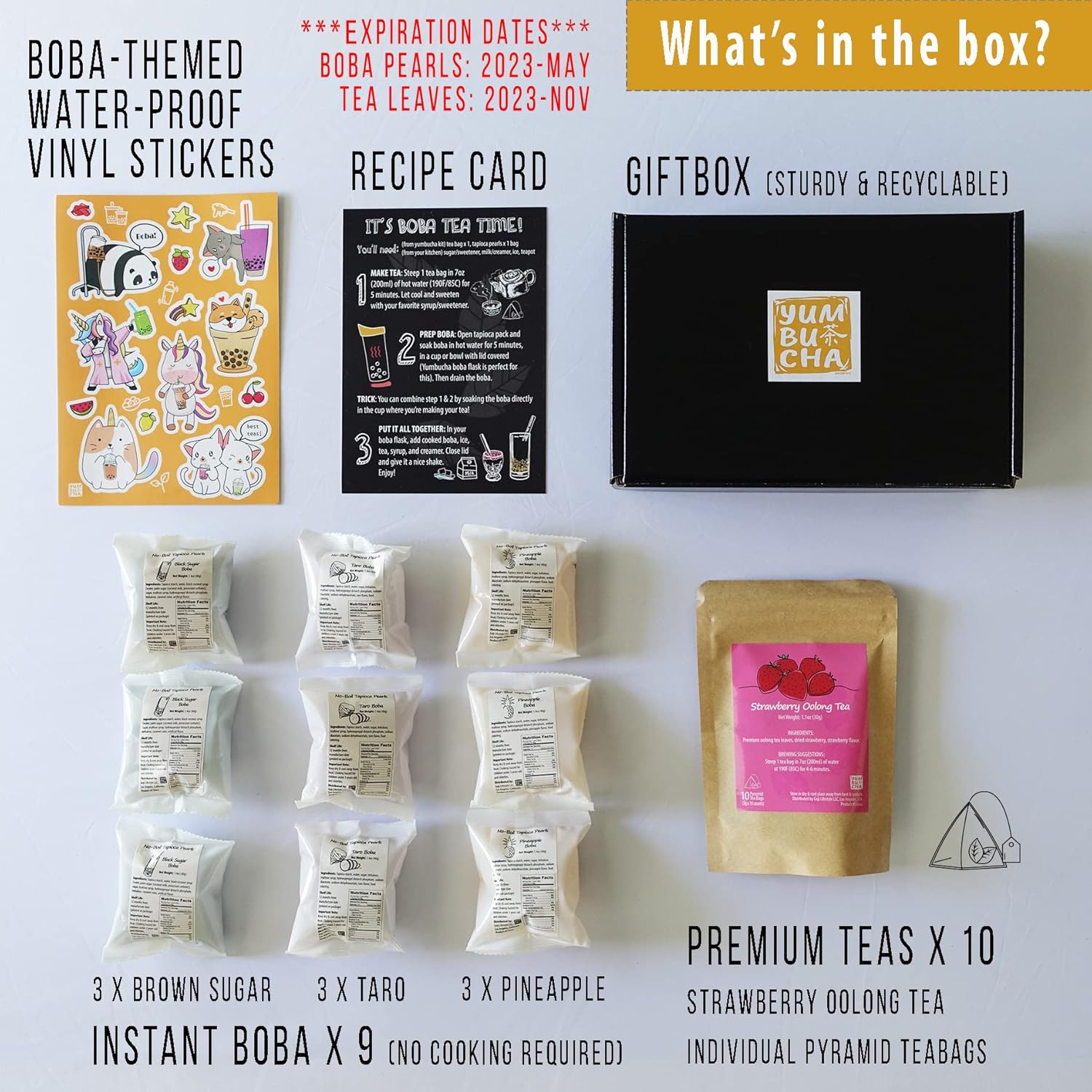 Buy YUMBUCHA Easy Boba Making Kit / DIY Boba Tea Kit (10 drinks