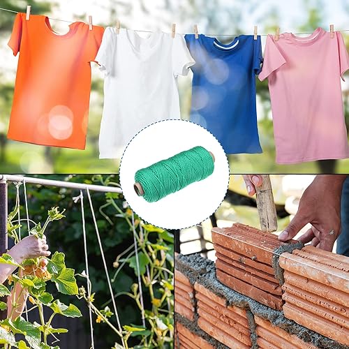 Miniatura 6 de MECCANIXITY Twisted Mason Line - Cuerda de nailon color negro de 0.118 in de diámetro para redes, paisajismo, mejoras para el hogar, proyectos de