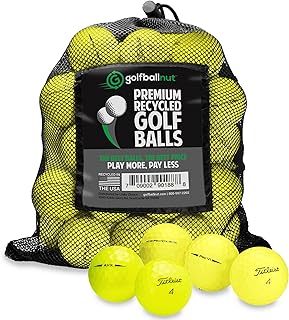 Used and Recycled for Brand Name Yellow Bulk Mix Near Mint - 4A Quality Golf Balls Mesh Bag Included