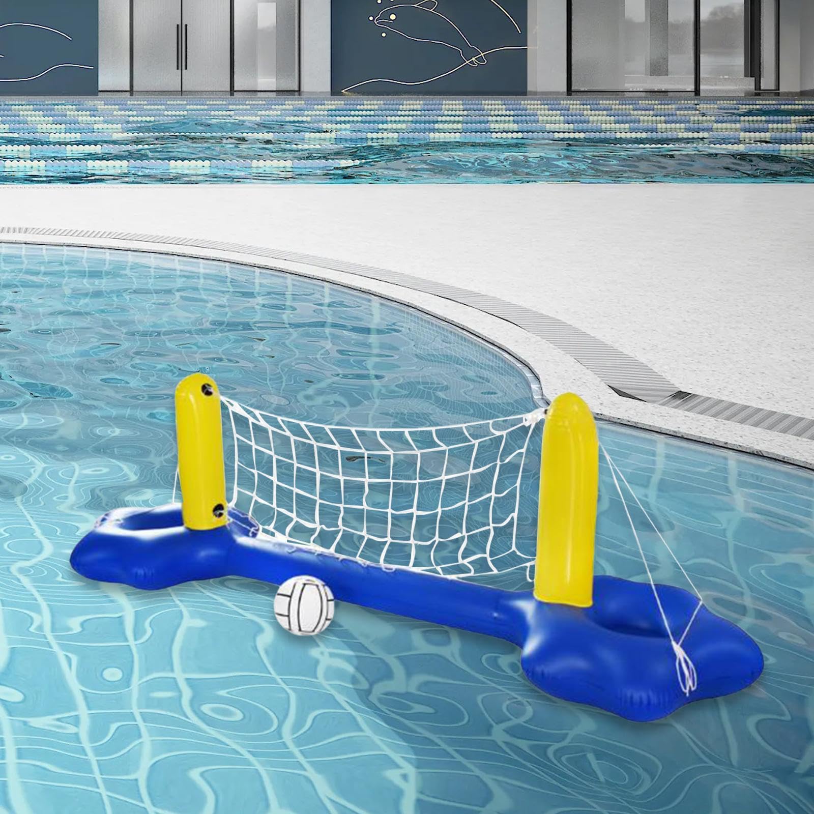 Rete da Pallavolo Galleggiante, Set da Pallavolo Gonfiabile per Piscina per Famiglie, Ragazze E Ragazzi
