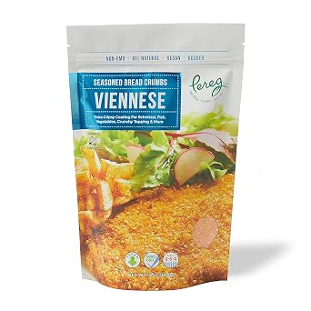 Pereg Bread Crumbs Viennese 12 Oz - Crispy Crunchy Breadcrumbs for Coating & Stuffing - Coat Schnitzel, Vegetables, Fish, Meatballs - Kosher Certified - Resealable Packaging