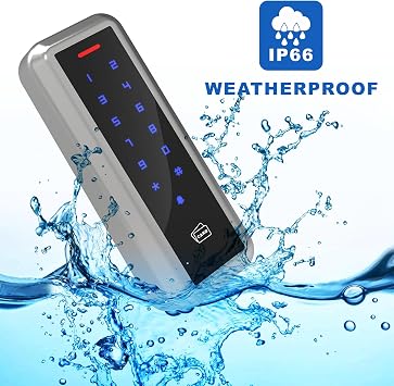 UHPPOTE Metal RFID Door Access Control Keypad with Wiegand 26 bit Output | Touch Keypad Waterproof for Rental Home Office Door Entry System