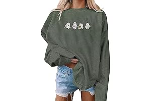 Fall Festive Halloween Clothing for Women: Cozy PhantomSweatshirt