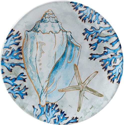 Miniatura 4 de Certified International Playa Shells - Platos de ensaladapostre de 8.5 pulgadas, tamaño mediano, juego de 4