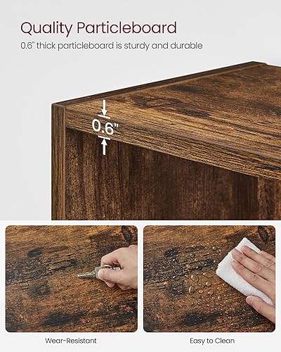 Miniatura 8 de VASAGLE Custos Collection - Estantería de 4 niveles, librero con almacenamiento abierto, 9.4 x 23.6 x 42.4 pulgadas, para sala de estar, oficina en