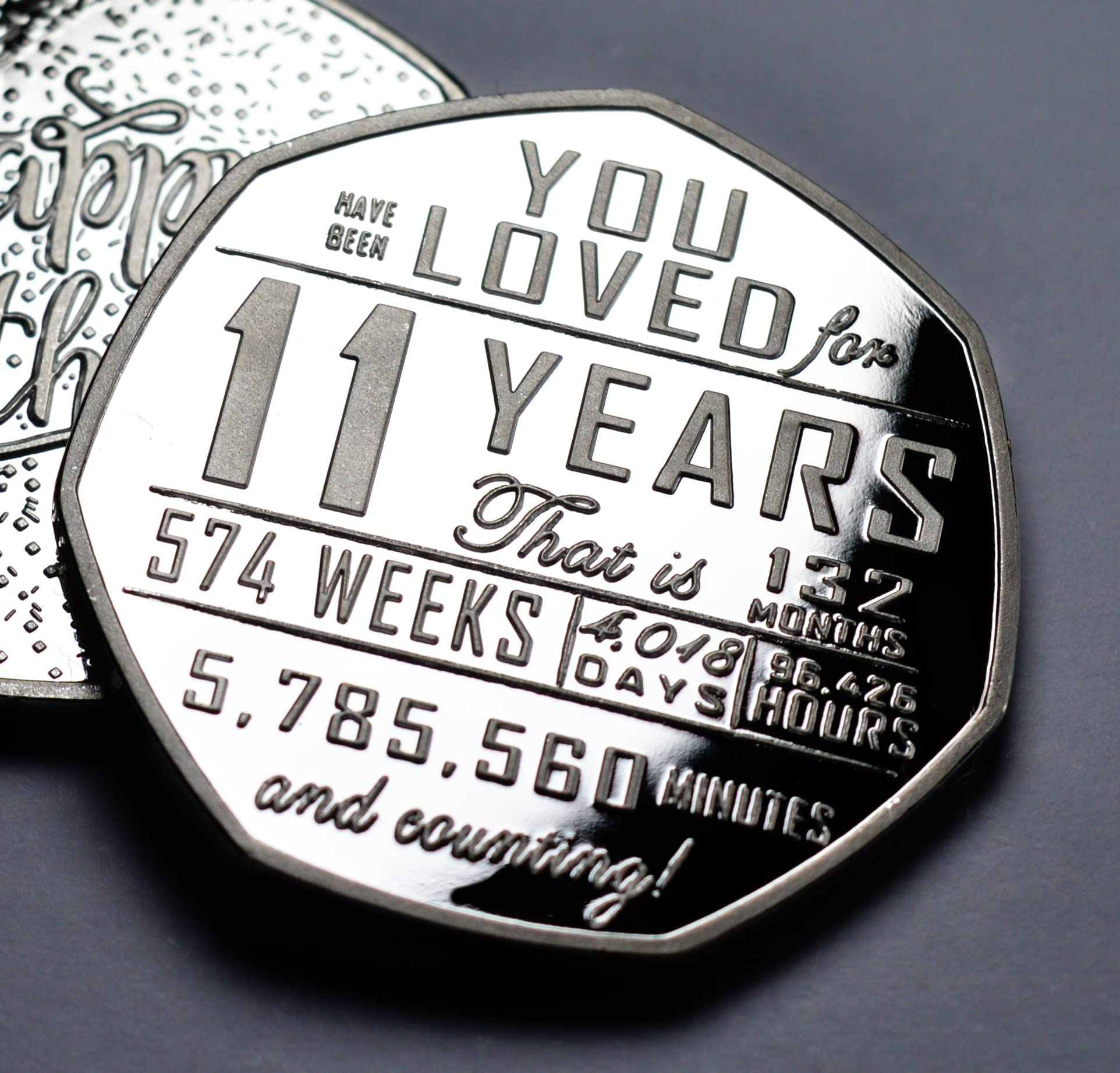 The Commemorative Coin Company Silver 11Th Birthday Commemorative. 11 Years 'And Counting' Gift/Present Congratulations/Party/Ideas Celebrating 11 Eleven. Son/Daughter/Grandson/Granddaughter