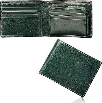 Amazon 財布 メンズ 二つ折り財布 折財布 本革 大容量 小銭入れ付き 父の日 ギフト箱 Pb グリーン Rinre リンレ 財布