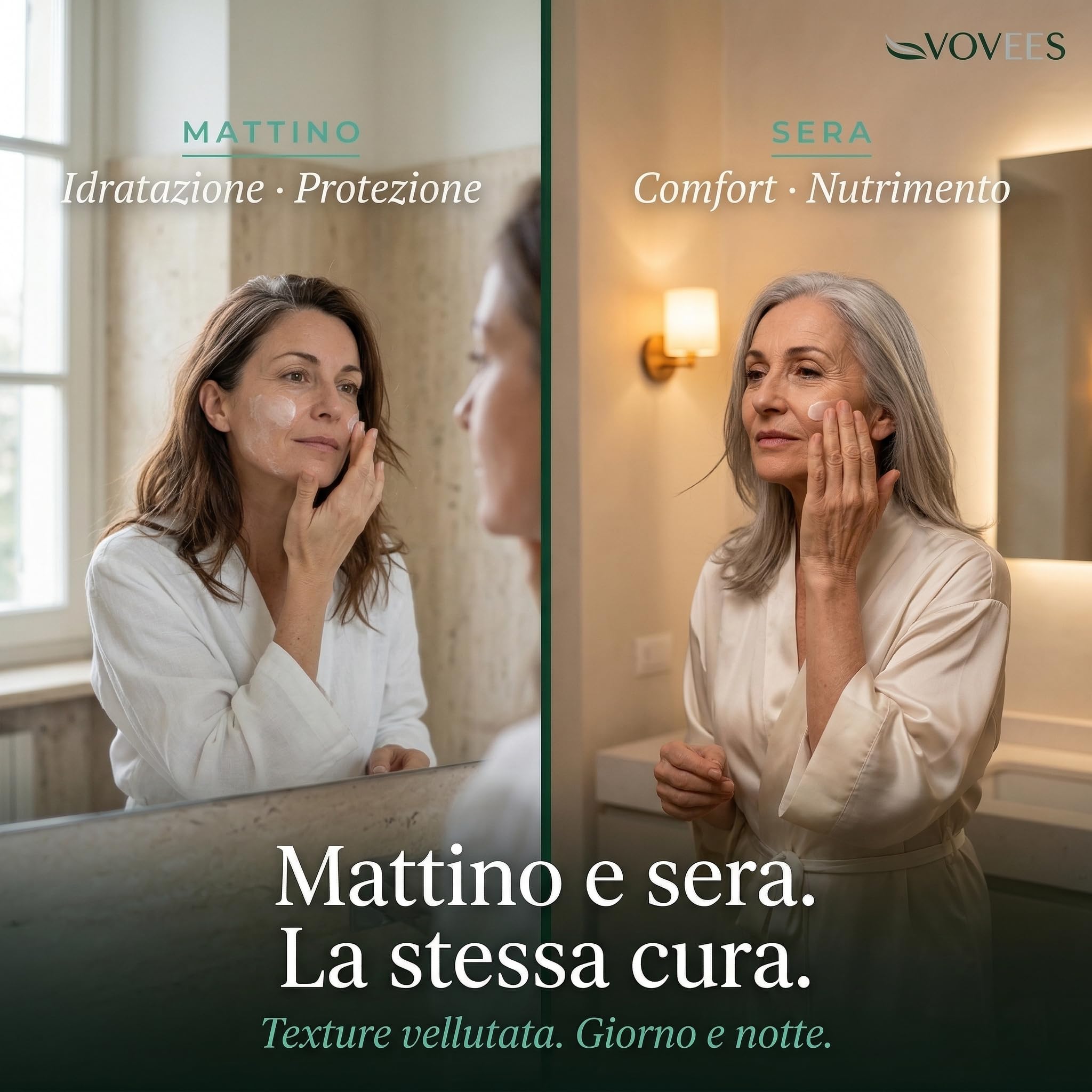 VOVEES ARTEMIS Crema Idratante Viso Antirughe Donna, Pelle Matura, 50 ml