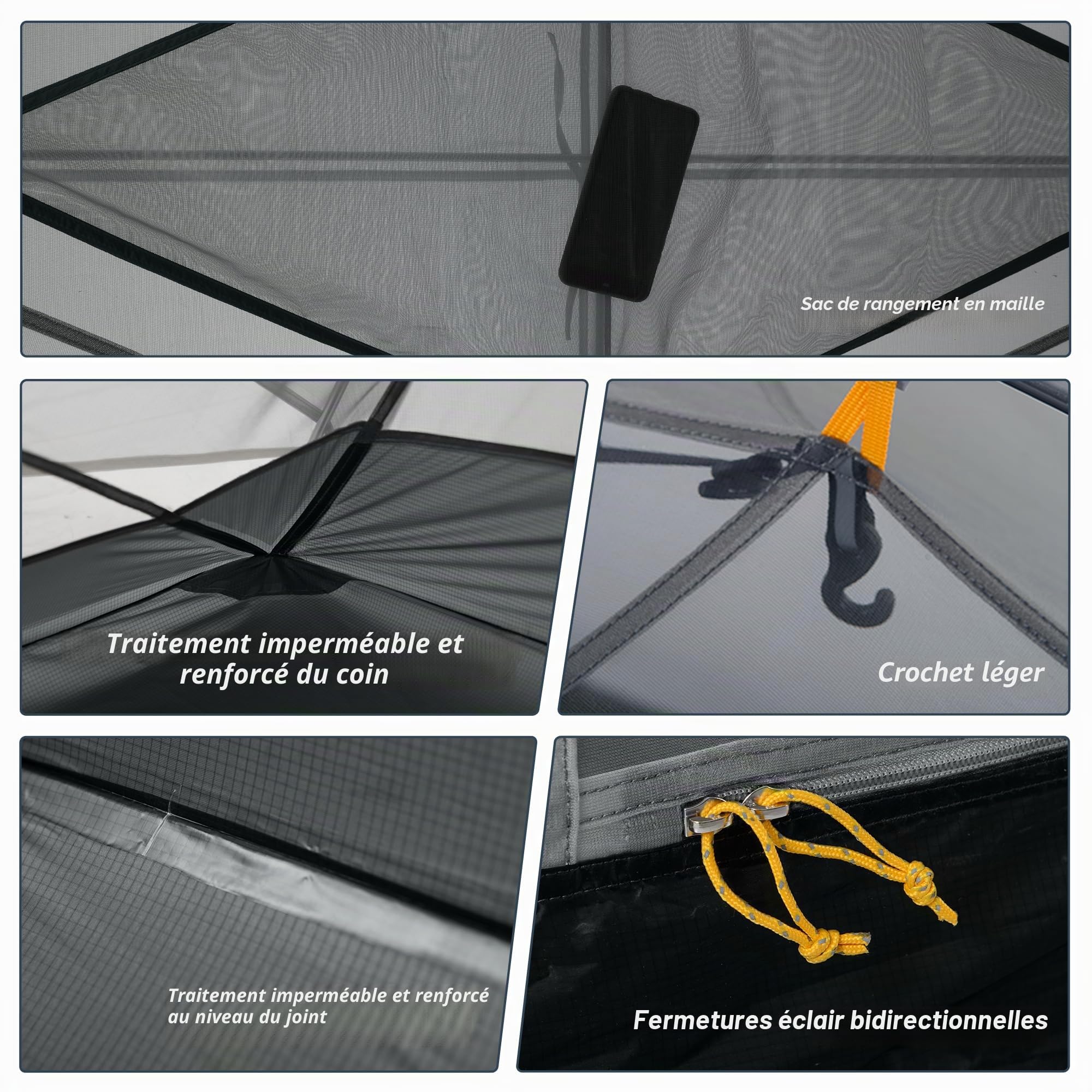 Naturehike Mongar Tente de Camping pour 2 Personnes, étanche, Ultra légère, Double Couche pour randonnée, Escalade, activités de Plein air