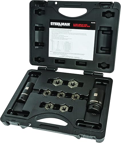 Miniatura 8 de Steelman Profesional M12-1.25 Métrico Split Die Thread Chaser, Indización Pines, Acero, Repara Roscas en Pernos y Pernos de Rueda