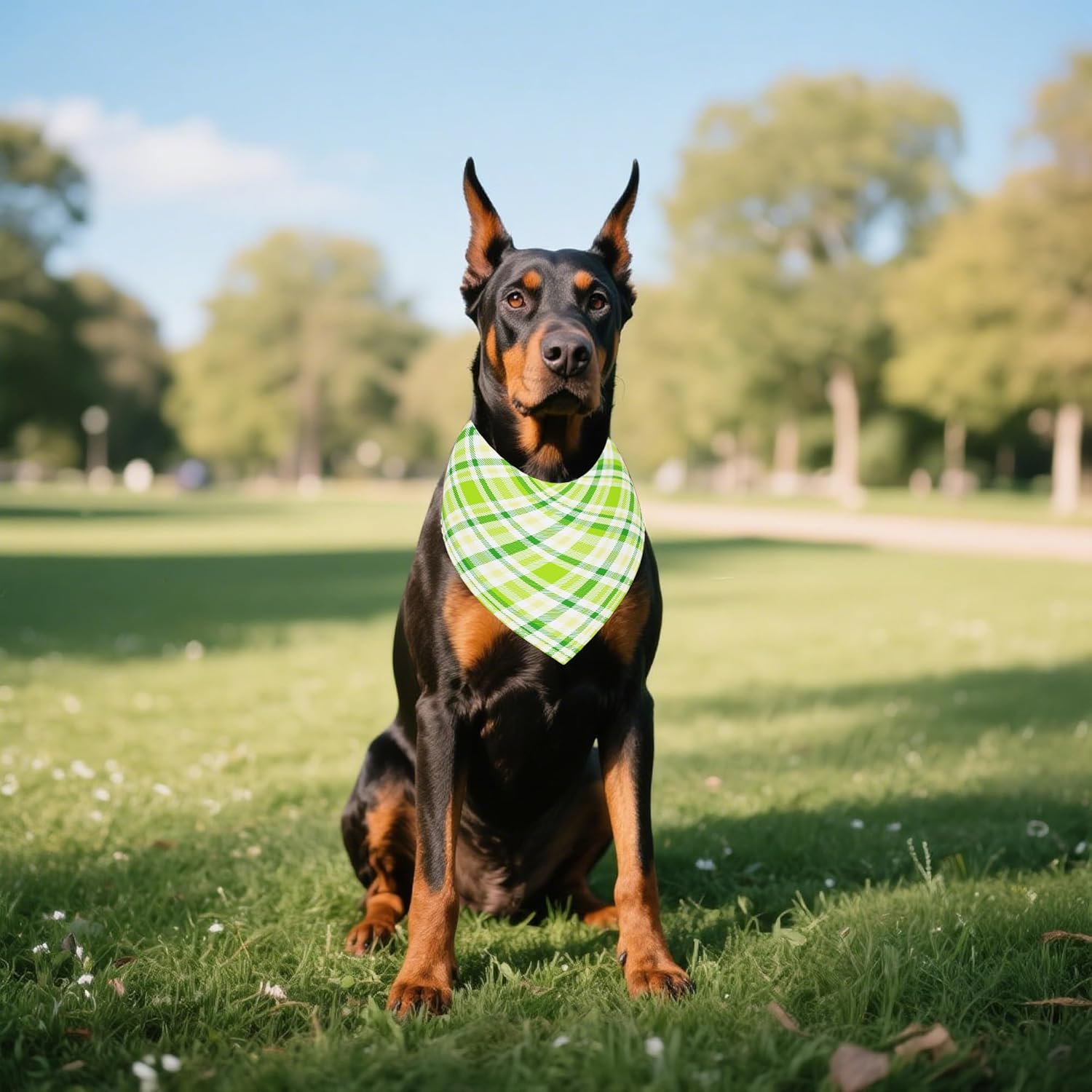 200PCS Dog Bandanas Plaid for Large XL XXL Breed Dogs Bulk Big Dog Bandanas Kerchief Washable Stitching Edge Selvedge Sewing Triangle Bibs Head Scarves Scarfs for Grooming Accessories