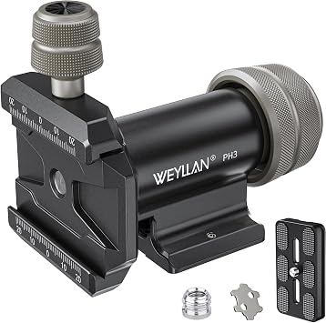 WEYLLAN PH3 MonoGimbal Head for Tripod Monopod, CNC All Metal Side Saddle Gimbal Tilt Head with Arca Swiss Quick Release Plate, Compatible with Camera, Telephoto Lenses, Max Load 22lbs/10kg