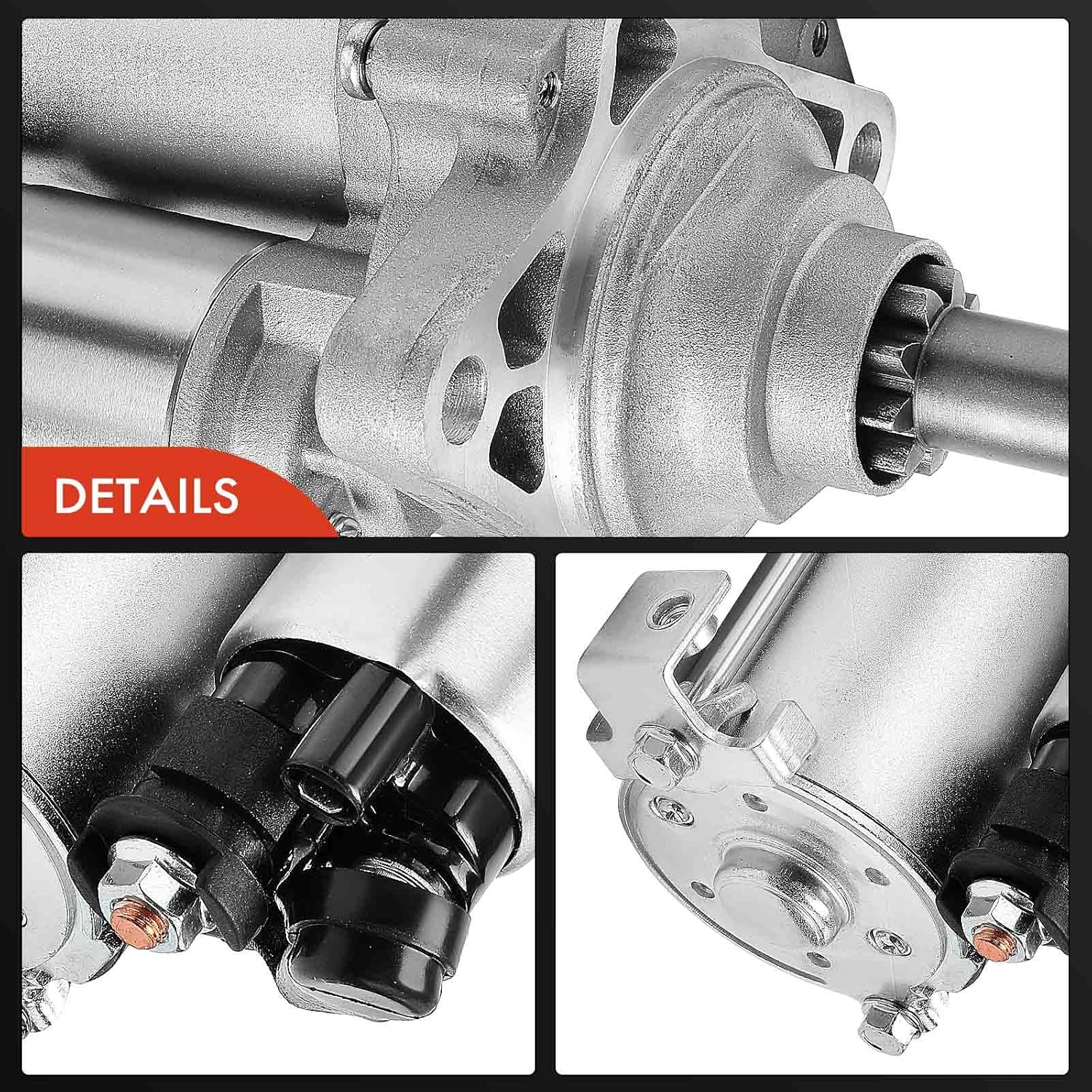 A-Premium Starter Motor Compatible with Honda Civic 1999-2000 1.6L, 12V 1.0KW 9-Teeth Clockwise, Replace # 31200-P27-J01, 31200-P2T-J01