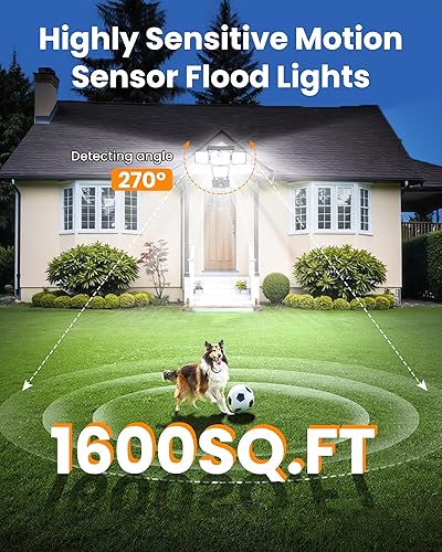 Miniatura 2 de Luces solares con clip para valla, instalación de 1 segundo, luces de seguridad con sensor de movimiento con control remoto, gran angular de 270,