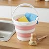 Deconox 13 Litre Katlanabilir Akordiyon Temizlik Kovası - 32 cm Çap x 33 cm Yükseklik - Yer Kaplamayan Pratik Silikon Su Kovası Koyu Gri - Pembe PEMBE
