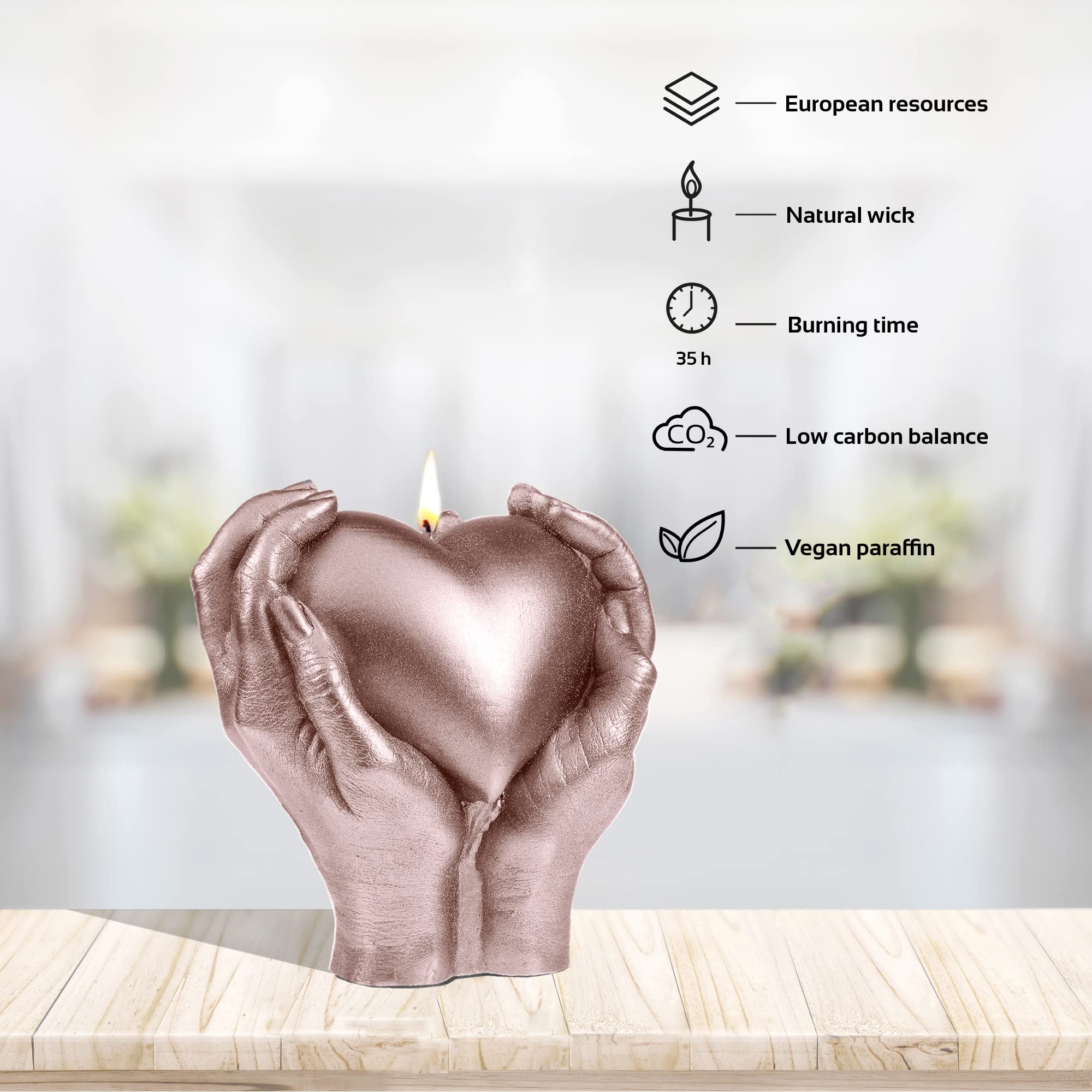 Mains Tenant Le Coeur | Bougie De La Saint-Valentin | Cadeau Pour L