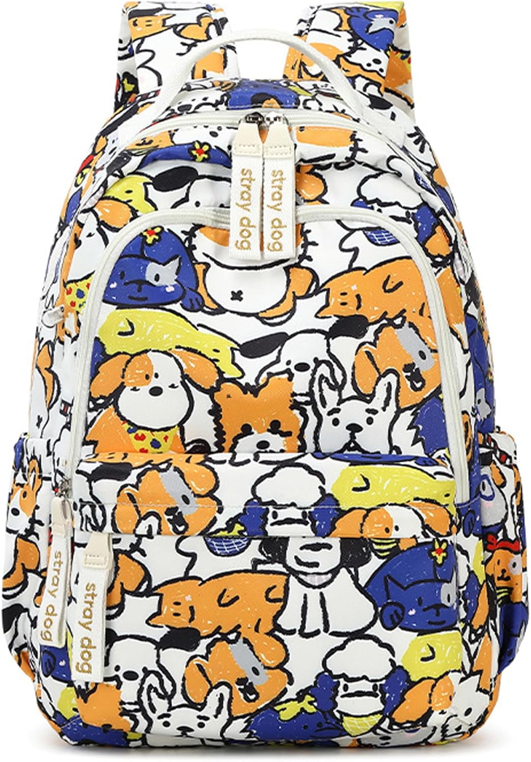 Mfikaryi Girl Backpack Dog Print Backpack for Girls Boys Elementary Students Book Bag School Bags for Students
