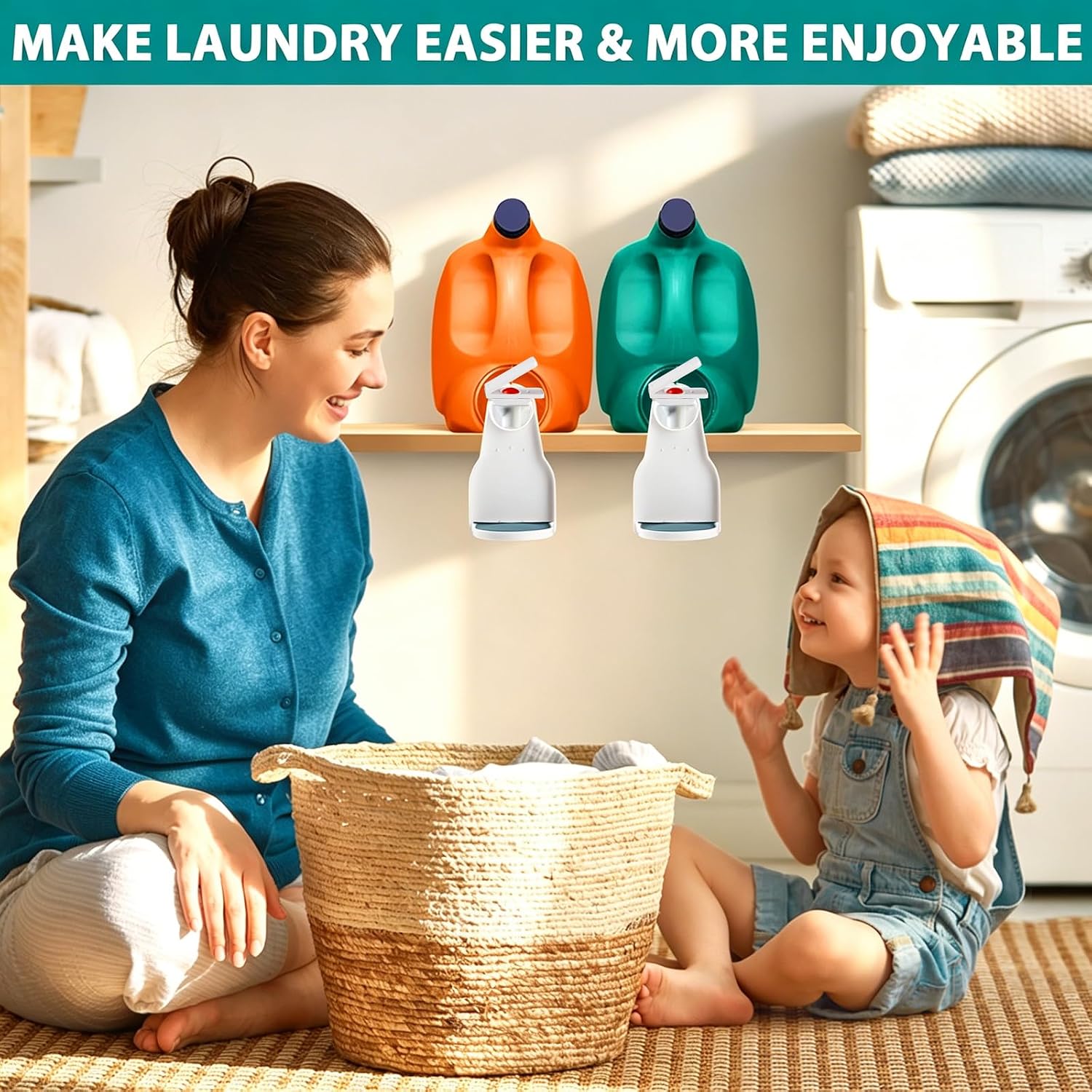 2 Pack Laundry Detergent Cup Holder, Upgraded Drip Catcher