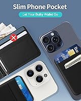 Vista 6 de Senose Cartera magnética compatible con Magsafe, cartera magnética elástica para teléfono compatible con iPhone 16/15/14/13/12 Mini/Plus/Pro/Pro