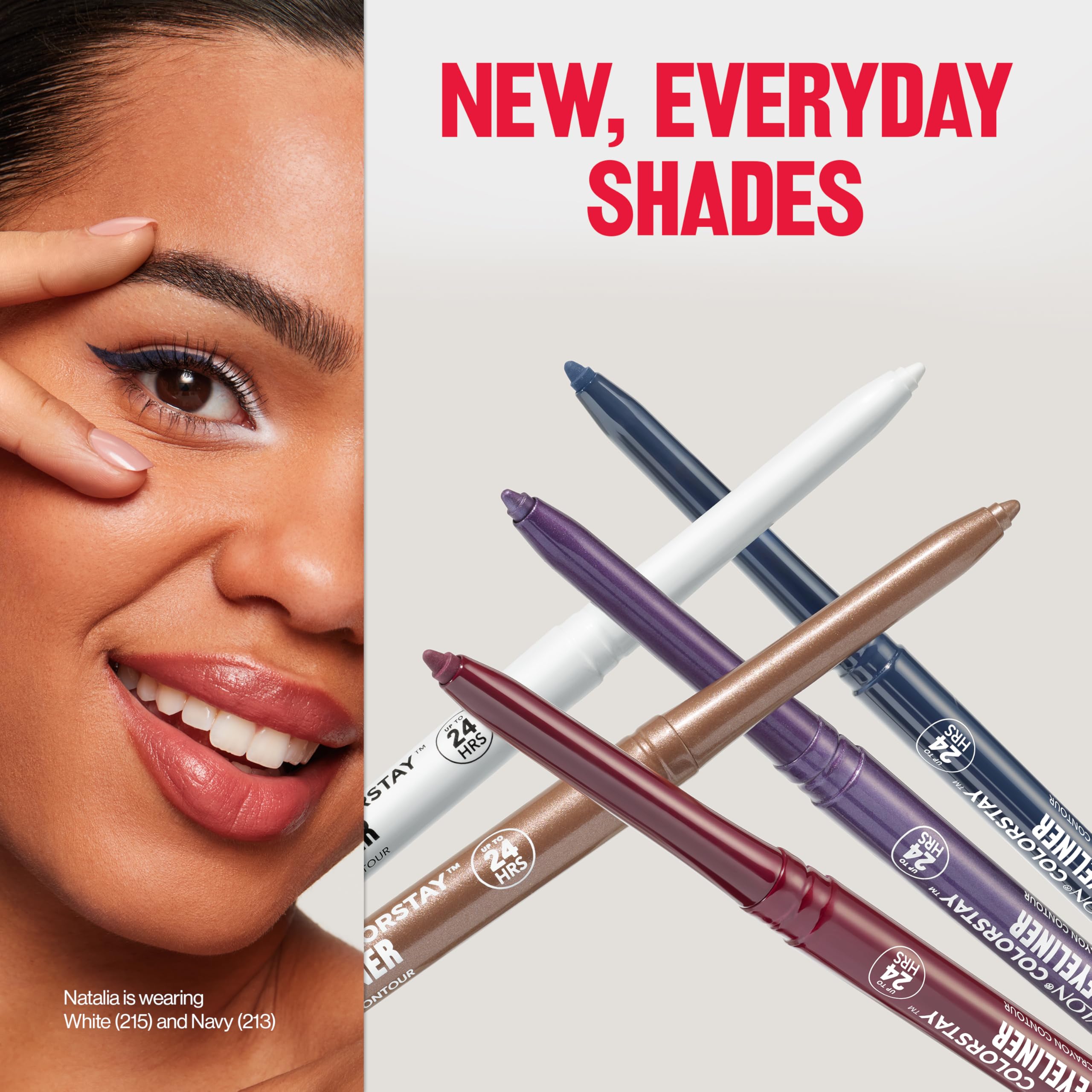 REVLON ColorStay Pencil Waterproof Eyeliner, Smudge-Proof, Eye Makeup with Built-In Sharpener, Packaging May Vary, 201 Black, 0.01 oz