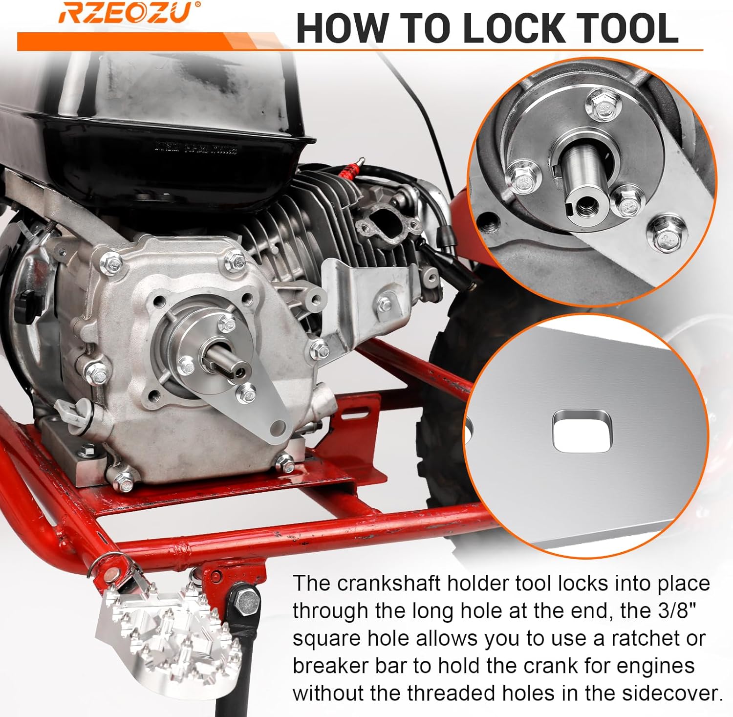 3/4" Crankshaft Holder Tool Kit Flywheel Puller Replacement for Predator 212 Engine Parts