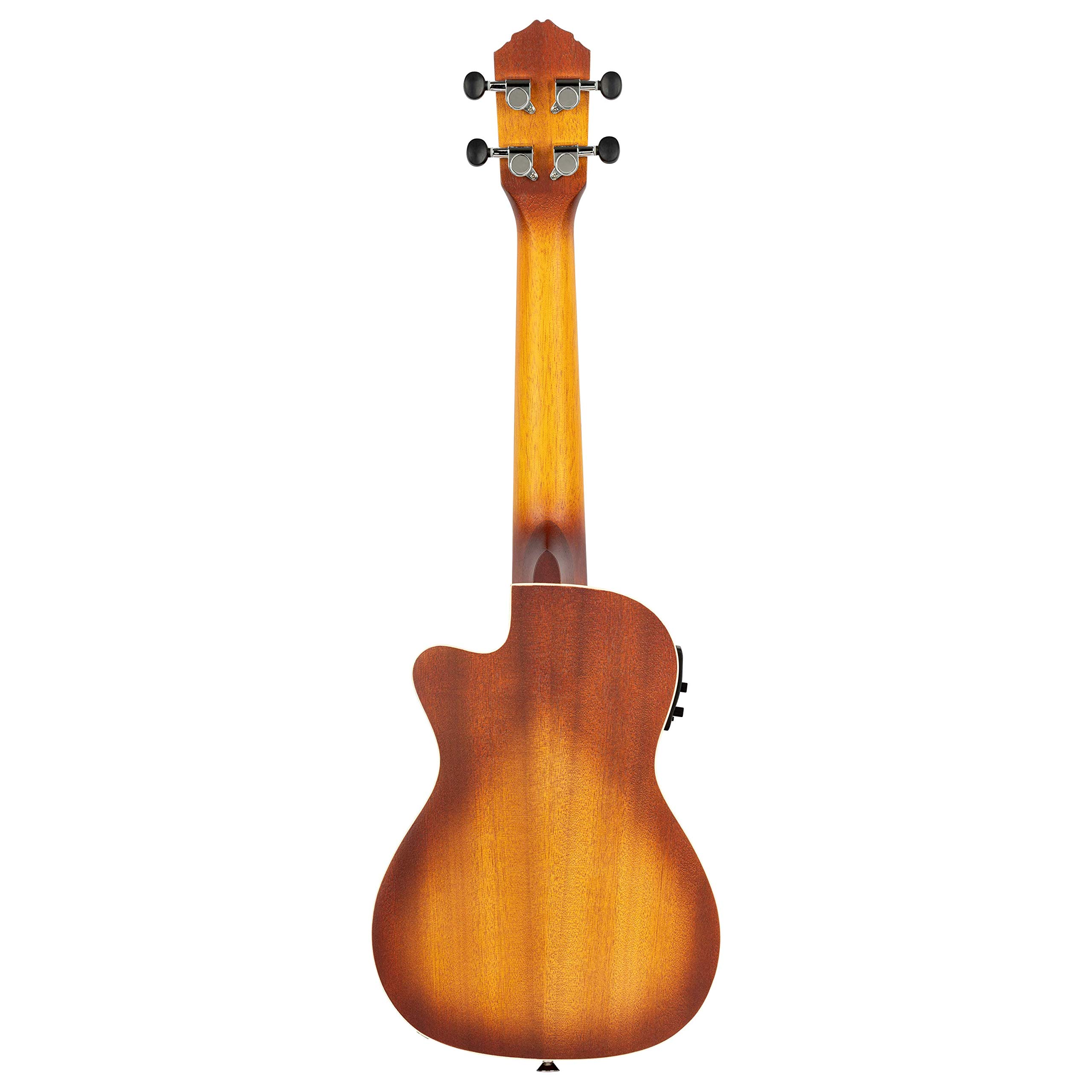 Ortega Guitars Ukulele Concerto Elettro-Acustico – Earth Series – con Cutaway – Okoume, Brown (RUDAWN-CE)