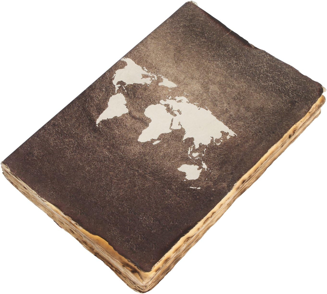 DeKulture Handmade Ancient Map Art Sketchbook: 160 Pages, 125gsm Acid-Free Paper, Deckled Edges - Perfect for Artists, Kids, Teens & Adults