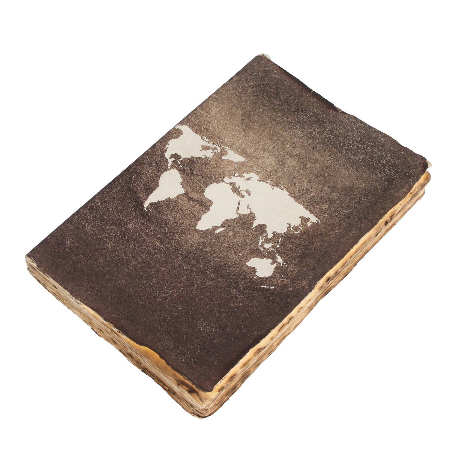 DeKulture Handmade Ancient Map Art Sketchbook: 160 Pages, 125gsm Acid-Free Paper, Deckled Edges - Perfect for Artists, Kids, Teens & Adults