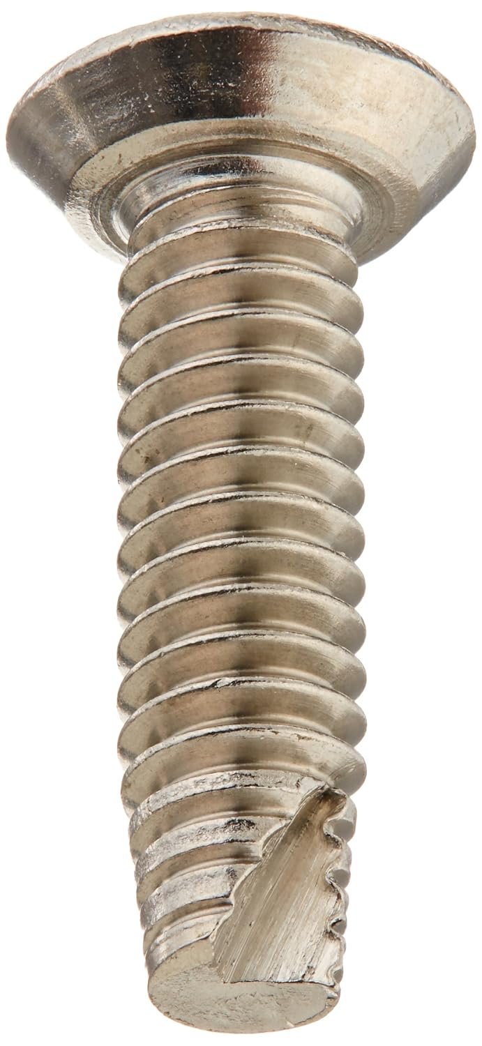 Small Parts 14163PU188 18-8 Stainless Steel Thread Cutting Screw, Plain Finish, 82 Degree Flat Undercut Head, Phillips Drive, Type 23, 1/4"-20 Thread Size, 1" Length (Pack of 10)