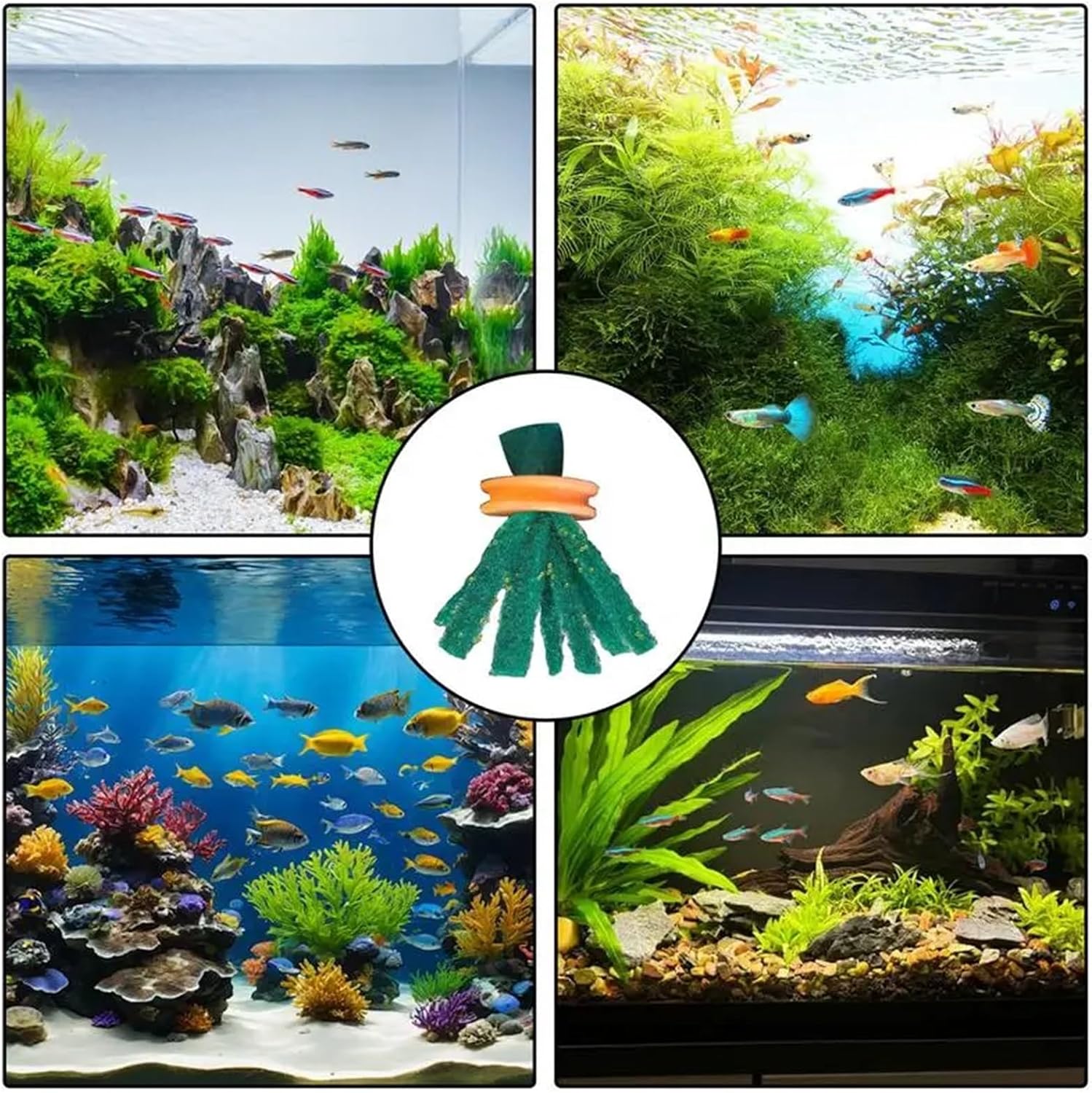 Fish Breeding Spawning Mop 80 Pieces Fish Spawning Mop – Aquarium Breeding Bed for Egg Hatching Prep, Decorative Tank Tool