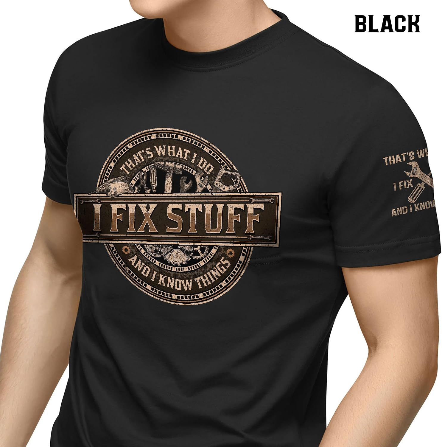I Fix Stuff and Know Things Tshirt for Men, Thats What I Do I Fix Stuff Shirt, Stuff Vintage Tee 2