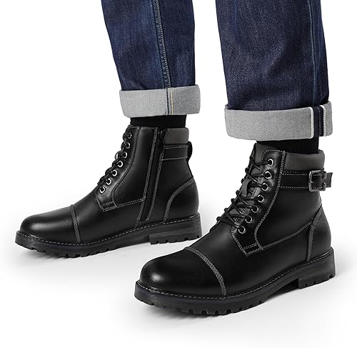 Miniatura 7 de Bruno Marc - Botas para hombre de combate estilo Oxford para motocicleta