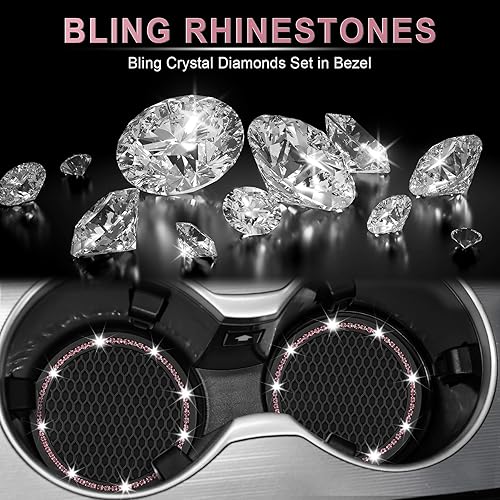 Miniatura 4 de JUSTTOP Paquete de 2 posavasos universales antideslizantes para automóvil, portavasos para automóvil, accesorios interiores de automóvil con