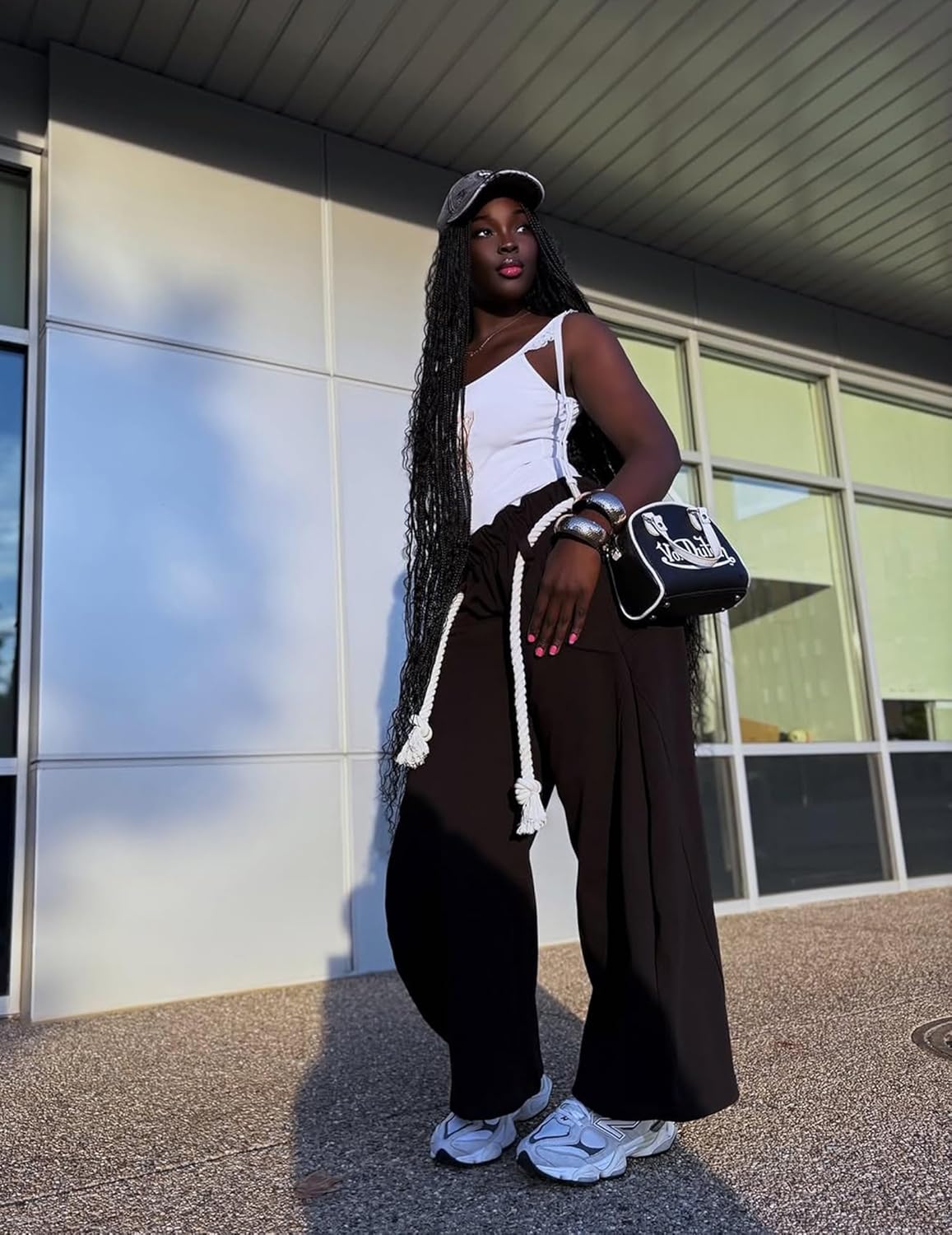 Aelfric Eden Super Baggy Barrel Sweatpants Wide Leg Pants for Women Men Casual Elastic Waist Unisex Lantern Trouser Pants - Image 3