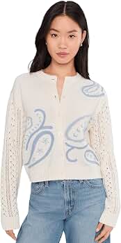 Splendid Womens Gracie Jaquard Cardigan Shell Paisley XS (Women's