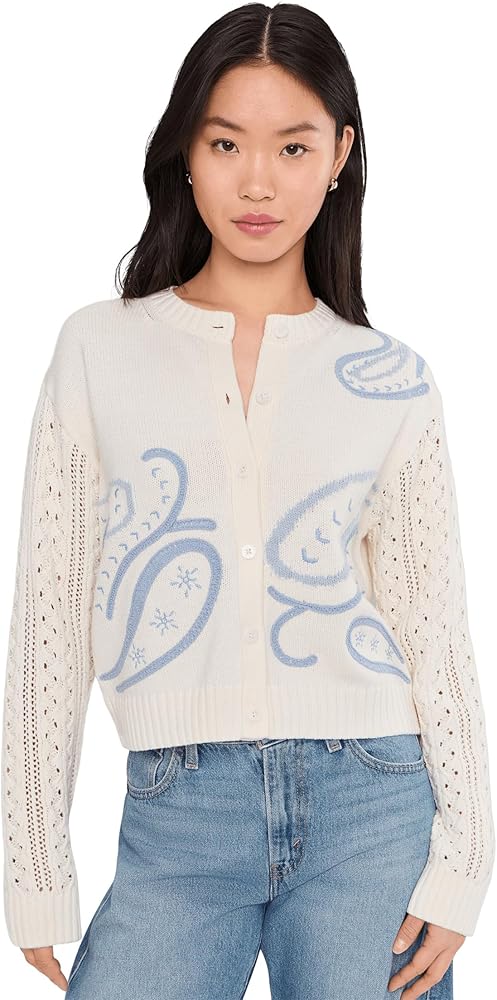 Splendid Womens Gracie Jaquard Cardigan Shell Paisley XS (Women's